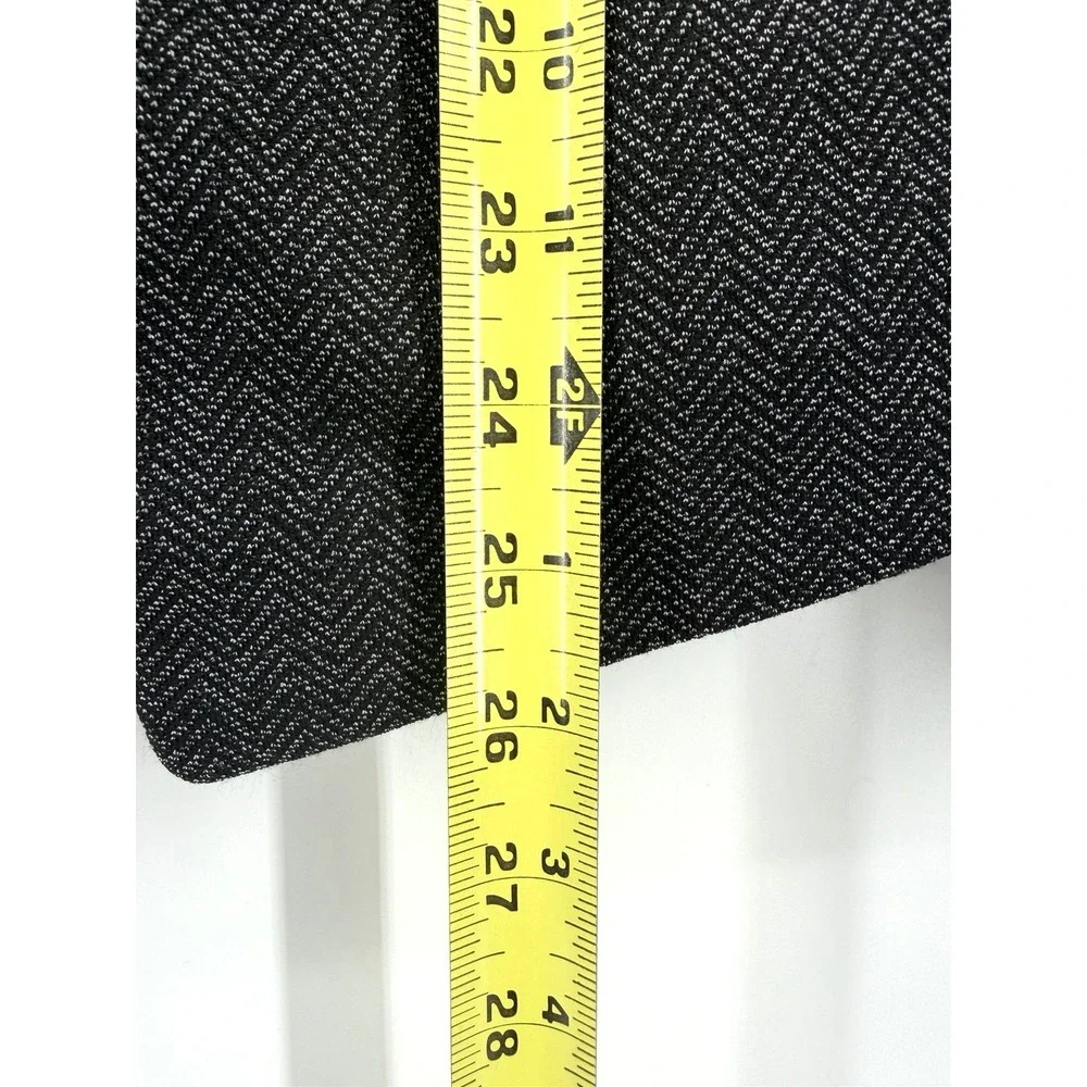 White House Black Market Gray Black Tweed Suit Blazer Jacket Career Women 10 EUC